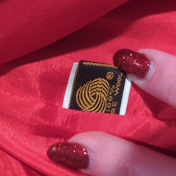 Bloomingdales classic Red wool riding coat equestrian style long blazer sz 8 - Picture 9 of 11